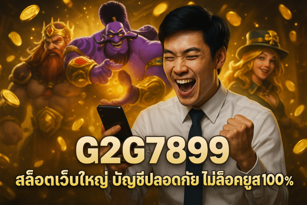 G2G7899 สล็อตเว็บใหญ่ บัญชีปลอดภัย ไม่ล็อคยูส 100%