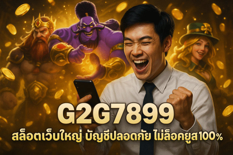 G2G7899 สล็อตเว็บใหญ่ บัญชีปลอดภัย ไม่ล็อคยูส 100%