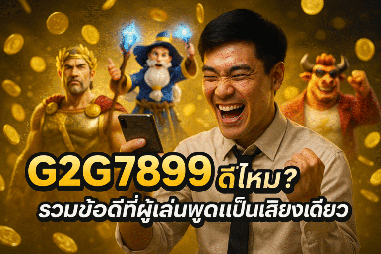 G2G7899 ดีไหม? รวมข้อดีที่ผู้เล่นพูดเป็นเสียงเดียว